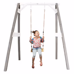AXI Portique Balançoire en Bois Simple Gris/blanc - Vue supplémentaire 4