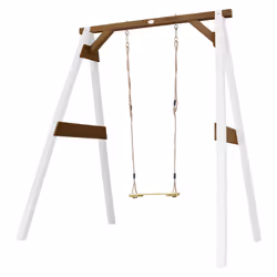 AXI Portique Balançoire en Bois Simple Blanc/marron
