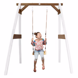 AXI Portique Balançoire en Bois Simple Blanc/marron - Vue supplémentaire 4
