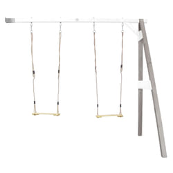 AXI Portique Balançoire en Bois 2 agrès Wall mount Gris/blanc