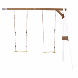 AXI Portique Balançoire en Bois 2 agrès Wall mount Blanc/marron, 3 an(s), Bois, 21 kg, Marron, Blanc