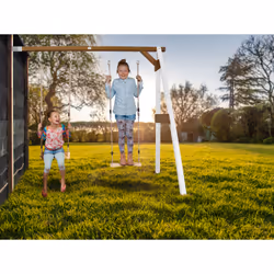 AXI Portique Balançoire en Bois 2 agrès Wall mount Blanc/marron - Vue supplémentaire 4