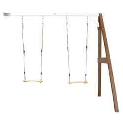 AXI Portique Balançoire en Bois 2 agrès Wall mount Marron/blanc