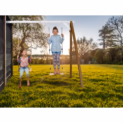 AXI Portique Balançoire en Bois 2 agrès Wall mount Marron/blanc - Vue supplémentaire 4