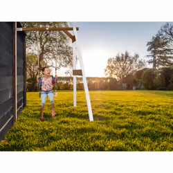 AXI Portique Balançoire en Bois 1 agrès Wall mount Blanc/marron - Vue supplémentaire 5