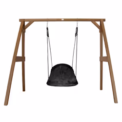 AXI Portique en Bois Marron avec Balançoire - siège Nid Ovale, 3 an(s), Bois, Marron