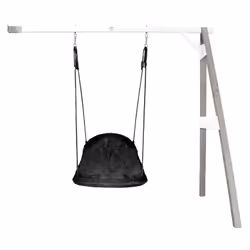 AXI Portique en Bois Mural Wall Mount Gris/blanc avec Balançoire - siège Nid Ovale, 3 an(s), Bois, Gris, Blanc