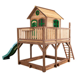 AXI Classic Maison Liam sans Balançoire Marron/vert - Toboggan Vert