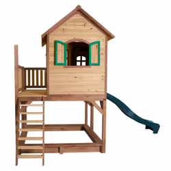AXI Classic Maison Liam sans Balançoire Marron/vert - Toboggan Vert