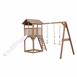 AXI Beach Tower with Double Swing Brown - Toboggan Blanc