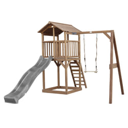 AXI Beach Tower with Single Swing Brown - Toboggan Gris