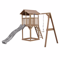 AXI Beach Tower with Single Swing Brown - Toboggan Gris