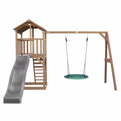 AXI Beach Tower with Summer Nest Swing Brown - Toboggan Gris
