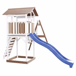 AXI Beach Tower with Double Swing Brown/White - Blue Slide - Vue supplémentaire 4