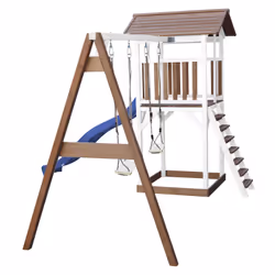AXI Beach Tower with Double Swing Brown/White - Blue Slide - Vue supplémentaire 7