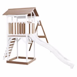 AXI Beach Tower with Double Swing Brown/White - Toboggan Blanc - Vue supplémentaire 4