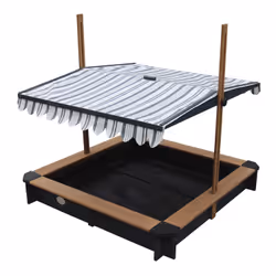 AXI Lily Sandbox with roof Anthracite/brown