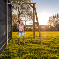 AXI Portique Balançoire en Bois 1 agrès Wall mount Marron - Vue supplémentaire 4