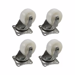 Lot De 4 Roulettes 32mm Blanches Max 12kg