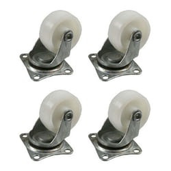 EDM - Lot De 4 Roulettes 40mm Blanches 45x40mm