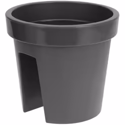 Pot D'injection Couleur Anthracite Pour Balcons Ø28cm Conçu Pour L'extérieur En Raison De Sa Haute Résistance Aux Rayons Sola ...