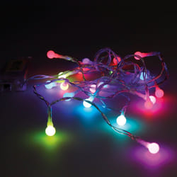 EDM - Guirlande piles 20 leds sphérieque rgb 2,3m