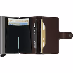 Secrid Miniwallet Original Portefeuille Marron Cuir véritable