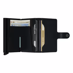 Secrid Miniwallet Portefeuille Noir Cuir véritable