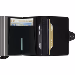 Secrid Twinwallet Original Portefeuille Noir Cuir véritable
