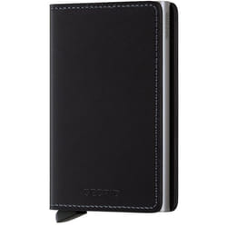 Secrid Slimwallet Portefeuille Noir Aluminium, Cuir