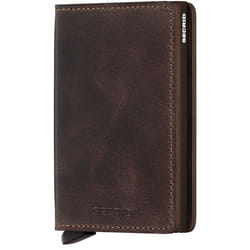 Secrid Slimwallet Vintage Portefeuille Chocolat Aluminium, Cuir