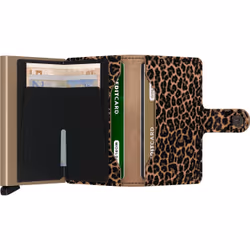 Secrid Miniwallet Portefeuille Beige, Noir Cuir véritable