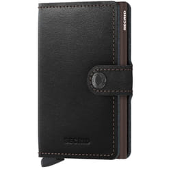 Secrid Miniwallet Portefeuille Noir, Marron Cuir véritable