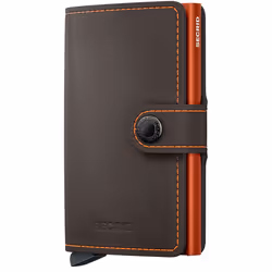 Secrid Miniwallet, Portefeuille, Marron, Orange, Cuir véritable, Monochromatique, Matte Truffle & Orange, 10 pièce(s)