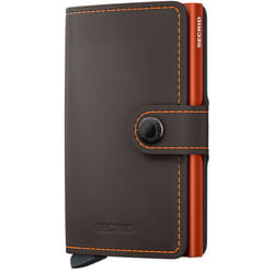 Secrid Miniwallet Portefeuille Marron, Orange Cuir véritable