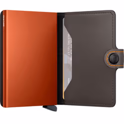 Secrid Miniwallet Portefeuille Marron, Orange Cuir véritable