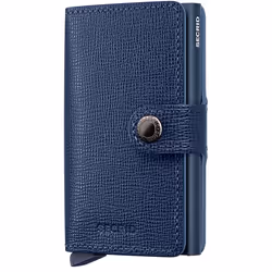 Secrid Miniwallet, Portefeuille, Marine, Cuir véritable, Monochromatique, Crisple Navy, 10 pièce(s)
