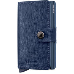 Secrid Miniwallet Portefeuille Marine Cuir véritable
