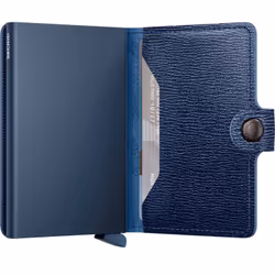 Secrid Miniwallet Portefeuille Marine Cuir véritable