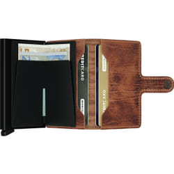 Secrid Miniwallet Dutch Martin Portefeuille Marron Aluminium, Cuir