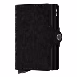 Secrid Twinwallet, Portefeuille, Noir, Cuir véritable, Monochromatique, 12 pièce(s), Fermeture par pression