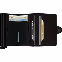 Secrid Twinwallet Portefeuille Noir Cuir véritable