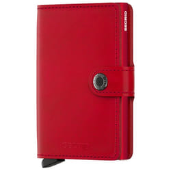 Secrid Miniwallet Original Portefeuille Rouge Aluminium, Cuir