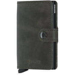Secrid Miniwallet Portefeuille Noir, Olive Cuir