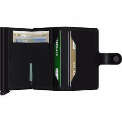 Secrid Miniwallet Matte Portefeuille Noir Aluminium, Cuir