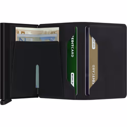 Secrid Slimwallet Matte Portefeuille Noir Aluminium, Cuir