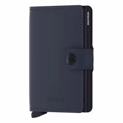 Secrid Miniwallet, Portefeuille, Marine, Cuir véritable, Monochromatique, Matte Nightblue, 10 pièce(s)