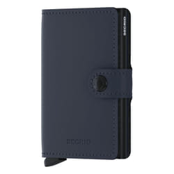 Secrid Miniwallet Portefeuille Marine Cuir véritable