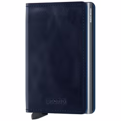 Secrid SlimWallet, Portefeuille, Bleu, Cuir, Monochromatique, Vintage Blue, Poche