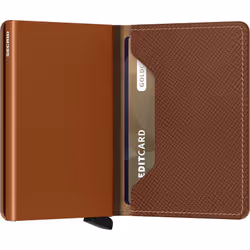 Secrid Miniwallet Saffiano Portefeuille Marron Aluminium, Cuir - Vue supplémentaire 2